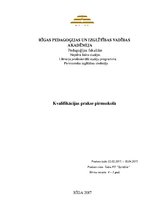 Prakses atskaite 'Kvalifikācijas prakse pirmsskolā', 1.