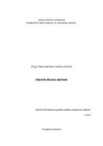 Konspekts 'Edvarda Munka daiļrade', 1.