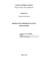 Referāts 'Iedzīvotāju tiesiskais statuss Senajā Romā', 1.