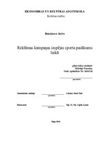 Diplomdarbs 'Reklāmas kampaņas iespējas sporta pasākumu laikā', 1.