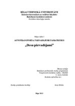 Referāts 'Autotransporta pārvadājumu pamatkurss. Desu pārvadājumi', 1.
