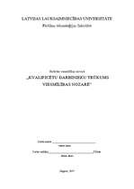 Referāts 'Kvalificētu darbinieku trūkums viesmīlības nozarē', 1.