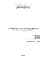 Biznesa plāns 'Vai bērnu un jauniešu centrs SIA "Art et cetera" spēj veiksmīgi darboties', 1.