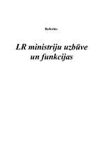 Referāts 'LR ministriju uzbūve un funkcijas', 1.