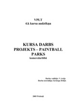 Biznesa plāns 'Peintbola parka attīstības projekts', 9.