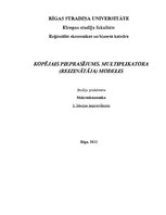 Konspekts 'Kopējais pieprasījums. Multiplikatora (reizinātāja) modelis', 1.