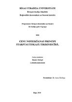 Konspekts 'Cenu noteikšanas principi starptautiskajā tirdzniecībā', 1.