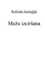 Referāts 'Mežu izciršana', 1.