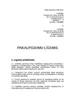 Paraugs 'Pakalpojumu līgums', 1.