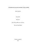 Referāts 'Postmodernisma izpausme mūsdienu Latvijas politikā', 1.