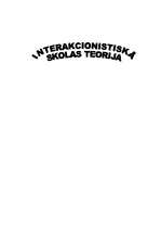 Eseja 'Interakcionistiskā skolas teorija', 1.