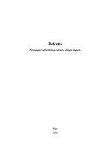 Referāts 'Newspaper Advertising Colours, Design Impact', 1.