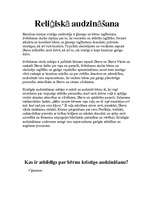 Konspekts 'Reliģiskā audzināšana', 1.
