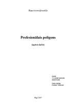Referāts 'Profesionālais poligons', 1.