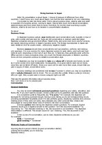 Konspekts 'Doing Business in Japan', 1.