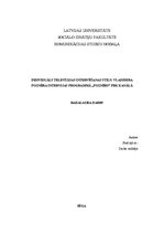 Diplomdarbs 'Individuāls televīzijas intervēšanas stils: Vladimira Poznēra intervijas program', 1.