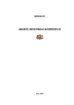 Referāts 'Ārlietu ministrijas kompetence', 1.