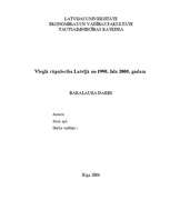Diplomdarbs 'Vieglā rūpniecība Latvijā no 1998. līdz 2008.gadam', 1.