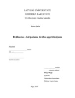 Referāts 'Reālnastas kā īpašuma tiesību apgrūtinājums', 1.