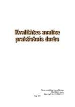 Referāts 'Kvalitātes analīze', 6.