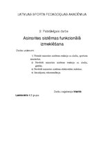 Paraugs 'Asinsrites sistēmas funkcionālā izmeklēšana', 1.