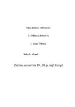 Referāts 'Zinātne un kultūra 19., 20.gadsimta mijā Eiropā', 1.
