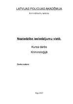 Referāts 'Noziedzība ieslodzījumu vietā', 1.