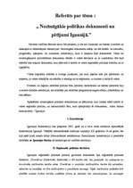 Konspekts 'Nozīmīgākie politikas dokumenti un pētījumi Igaunijā', 1.