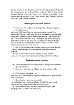 Konspekts 'Tourism Situation in Turkey', 2.