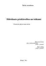 Referāts 'Hibrīdauto priekšrocības un trūkumi', 1.