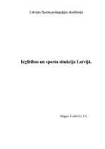 Konspekts 'Izglītības un sporta situācija Latvijā', 1.