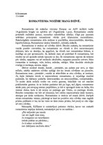 Eseja 'Romantisma nozīme manā dzīvē', 1.