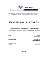 Diplomdarbs 'Klientu piesaiste un noturēšana SIA "ARBO Dizains"', 1.