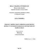 Konspekts 'Produktu virzīšana tirgū', 1.