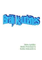 Referāts 'Brāļi Reinis un Matīss Kaudzītes', 1.