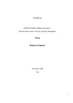 Eseja 'Business Etiquette', 1.