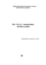 Referāts 'SIA "G.L.A." saimnieciskās darbības analīze', 1.