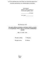 Diplomdarbs 'Jūrmalas pilsētas notekūdeņu attīrīšanas iekārtu projekts ar aerotenka-nostādinā', 1.