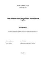 Diplomdarbs 'Tiesu administrācijas komunikācijas pilnveidošanas iespējas', 1.