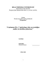 Referāts 'Uzņēmuma mārketinga vides un stratēģijas analīze un darbības plānošana', 1.