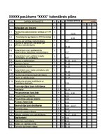 Paraugs 'Tāme, laika plāns', 1.