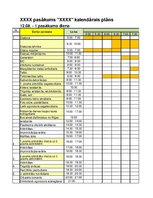 Paraugs 'Tāme, laika plāns', 9.