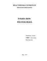 Referāts 'Politoloģija', 1.