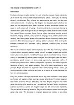 Eseja 'The value of kindness and respect', 1.