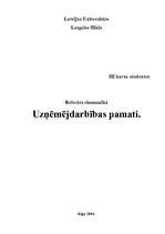 Referāts 'Uzņēmējdarbības pamati', 1.