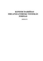 Referāts 'Komercdarbības organizatoriski tiesiskās formas', 1.