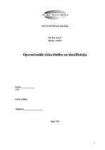 Konspekts 'Operacionālā riska būtība un klasifikācija', 1.