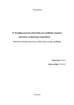 Referāts '15-18 gadus vecu jauniešu informētība par palīdzības iespējām, saskaroties ar de', 1.
