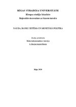 Konspekts 'Nauda, banku sistēma un monetārā politika', 1.