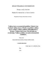 Konspekts 'Valūtas kurss un monetārā politika', 1.